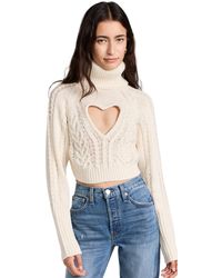 For Love & Lemons - For Ove & Eon Vera Cropped Cutout Weater Crea - Lyst