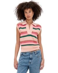 Essentiel Antwerp - Hantwerp Striped Knit Polo - Lyst