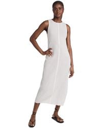 Madewell - Madewe Crinke Cotton Seeveess Open-back Midi Dress Ighthouse X - Lyst