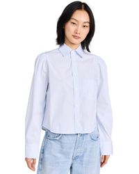 Citizens of Humanity - Citizens Of Huanity Nia Puff Seeve Crop Shirt Arsden Stripe - Lyst