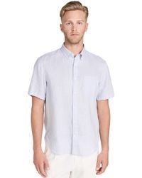 Club Monaco - Short Sleeve Slim Linen Shirt - Lyst