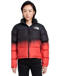 The North Face - 96 Nupte Dip Dye Jacket Fiery Red Dip Dye Mall Print - Lyst
