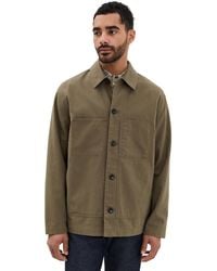 Vince - Slub Cotton Linen Utility Chore Jacket - Lyst