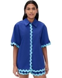 English Factory - Scallop Detailed Short Sleeves Shirt - Lyst