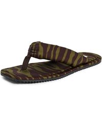 The Attico - Khaki & Indie Flip-Flops - Lyst