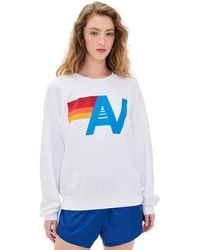 Aviator Nation - Logo Relaxed Crew Sweatshirt - Lyst