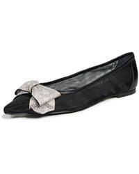 SCHUTZ SHOES - Lyla Mesh Bow Ballet Flats - Lyst