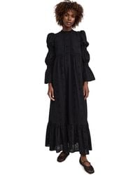 english factory embroidered swiss dot maxi dress English Factory