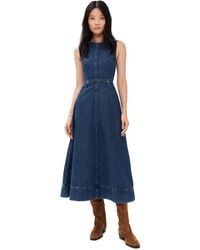ALIGNE - Waterlily Denim Midi Dress - Lyst