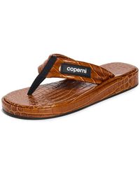 Coperni - Croco Branded Flip Flops - Lyst