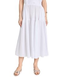 Enza Costa - Cool Cotton Tiered Skirt - Lyst