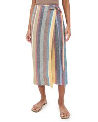 STAUD - Kaitlin Linen Skirt - Lyst