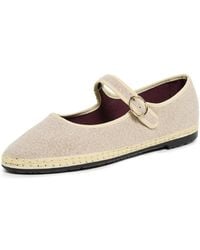 Flabelus - Linen Mary Jane Flats - Lyst