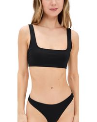 GOOD AMERICAN - Square Neck Compression Swim Top - Lyst