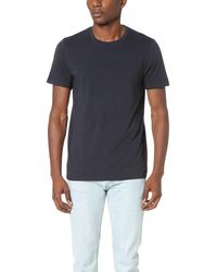 Vince - Short Sleeve Pima Cotton Crew Neck Shirt (Coastal) Short Sleeve Pullover - Lyst