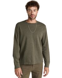 FRAME - Frae Duo Fod Crew Weater Heather Oive Green - Lyst