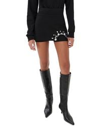 Area - Crystal Cluster Cutout Mini Sweat Skort - Lyst