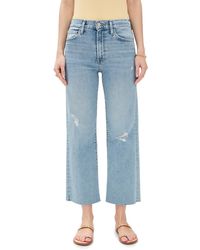 Joe's Jeans - The Blake Cropped Wide Leg Jeans With Cut Hem - Lyst