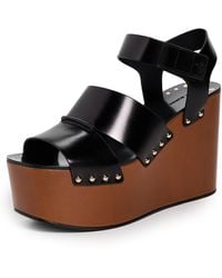 Tory Burch - Stud Platform Wedges - Lyst
