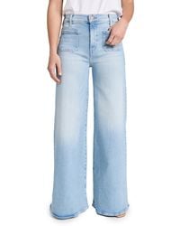 Mother - Petite Lil Patch Pocket Undercover Sneak Jeans - Lyst