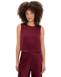Leset - Barb Crop Sleeveless Crew Tank - Lyst
