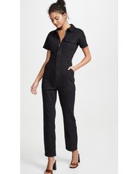 good american velour jumpsuit