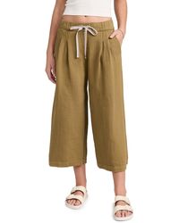 Sundry - Undry Wide Eg Cropped Pant Oive - Lyst