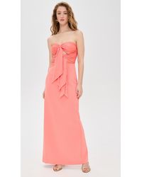 AMUR Lorelie Halter Gown in Pink | Lyst