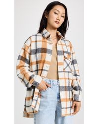 monrow teddy fleece shacket