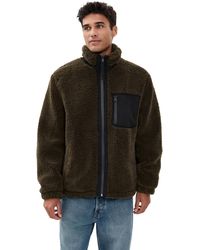 Vince - Faux Sherpa Zip Jacket - Lyst