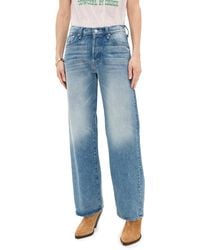 Mother - Petite Lil Dodger Button Sneak Jeans - Lyst