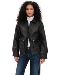 Bailey Rose - Utility Faux Leather Coat - Lyst