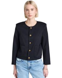FRAME - Button Front Jacket - Lyst