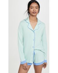 Cosabella Bella Pima Top & Boxer Set - Blue