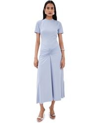 Victoria Beckham - Gathered Waist T-Shirt Midi Dress - Lyst