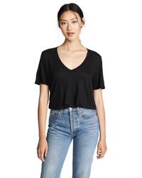 Splendid - Cotton Modal Slub V Tee - Lyst
