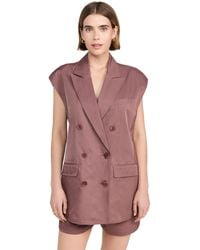 Tibi - Drapey Suiting Oversized Double Breasted Vest - Lyst