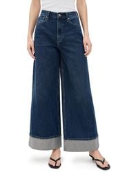 Rag & Bone - Sofie High-Rise Ankle Wide Leg With Cuff Jeans - Lyst