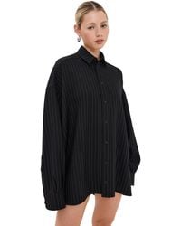 Wardrobe NYC - Wardrobe. Nyc Oversize Mini Shirt Dress - Lyst