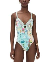 CAMILLA - Knot Front Panelled One Piece - Lyst