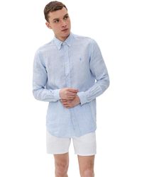 Polo Ralph Lauren - Striped Long Sleeve Linen Shirt - Lyst