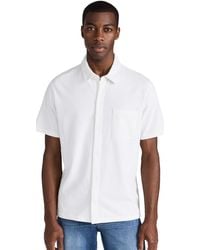 Vince - Sueded Jersey Button Down Shirt - Lyst