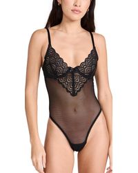 Hanky Panky - Trappy Lace Underwire Thong Teddy - Lyst