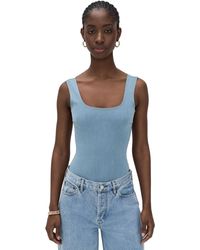 Commando - Do It All Denim Square Neck Thong Bodysuit - Lyst