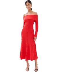 Le Bos - Off Shoulder Midi Dress - Lyst