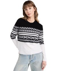 James Perse - Cotton Cashmere Crew Neck Sweater - Lyst