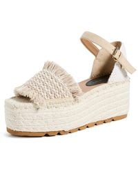 Stella McCartney - Gaia Jacquard Webbing And Alter Suede Espadrilles - Lyst