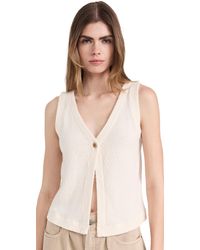 Madewell - Adewe Pointee Singe-button Vest Beached Canvas X - Lyst