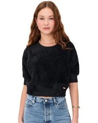 L'Agence - Guinevere Short Sleeve Crop Crew - Lyst