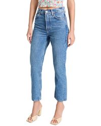 Reformation - Cynthia High Rise Straight Jeans - Lyst